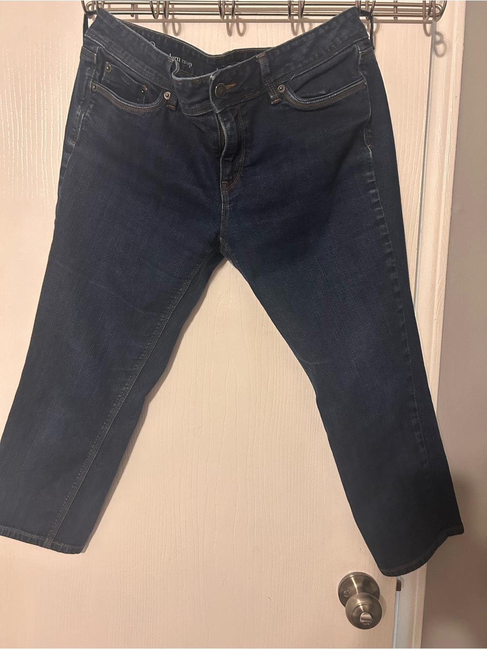 LOFT Dark Blue Modern Crop Jeans